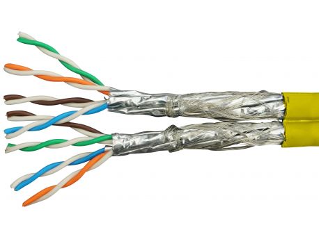 Schrack S/FTP inst. kabl cat.7a,8x2xAWG22/1,1200MHz,LS0H-3,50%,žuti