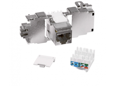 Schrack TOOLLESS LINE-RJ45 Modul, Cat.6a 10Gbit, STP (SFA) HSEMRJ6GWT