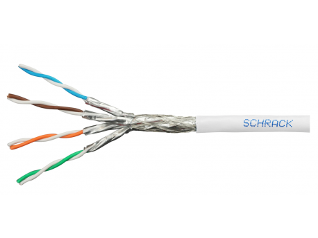 Schrack Kabl inst. Cat.7 S/FTP - 1000 MHz, 4x2xAWG-23,LS0H, 40%,beli za rezanje HVSKP423H0